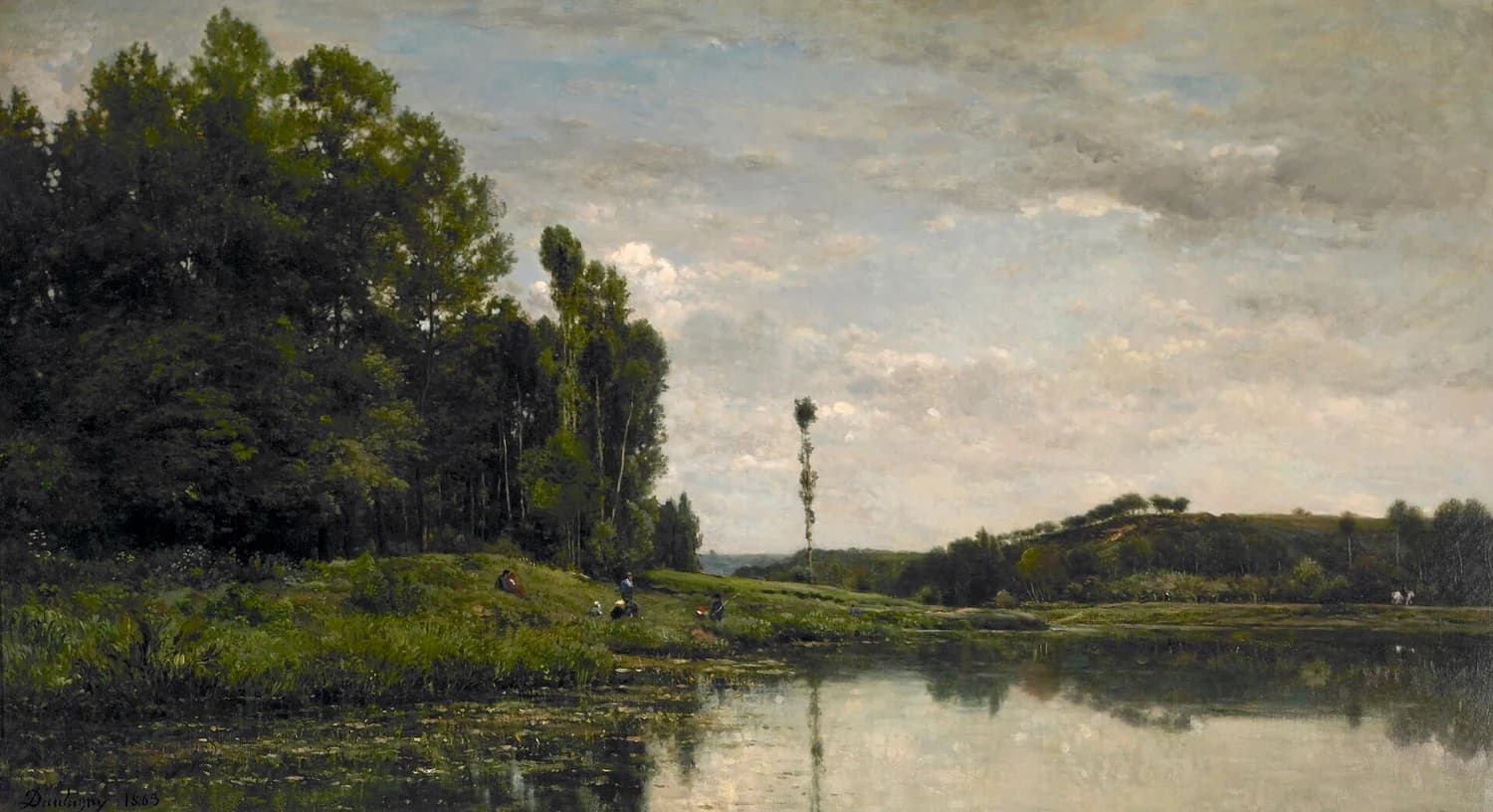 Brzegi Oise w Auvers — olej na płótnie